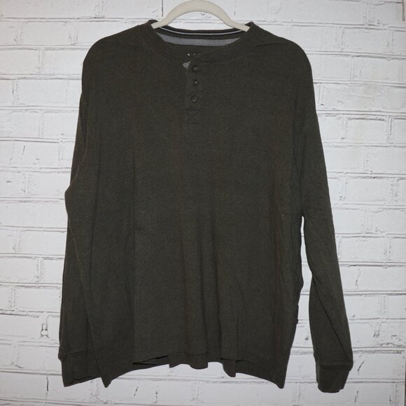 Men's Basic Editions Heather Green Long sleeve shirt size XL - Picture 1 of 4